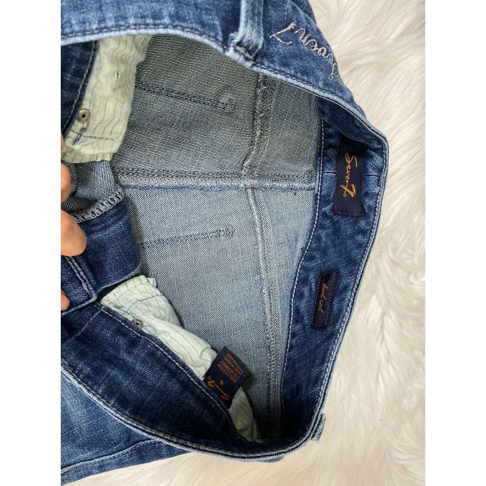 Seven7 Bootcut Medium Wash Double Button Jean Sz 6 - image 5